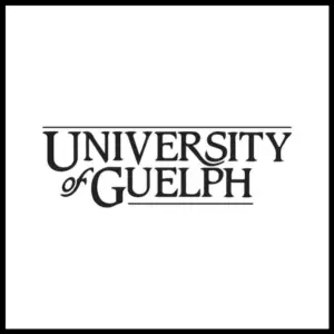 University of Guelph logo in black and white.