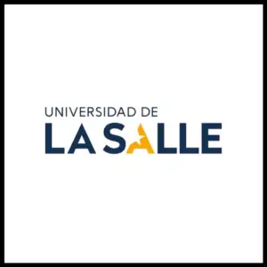 Logo of Universidad de La Salle with a unique yellow 'A'.